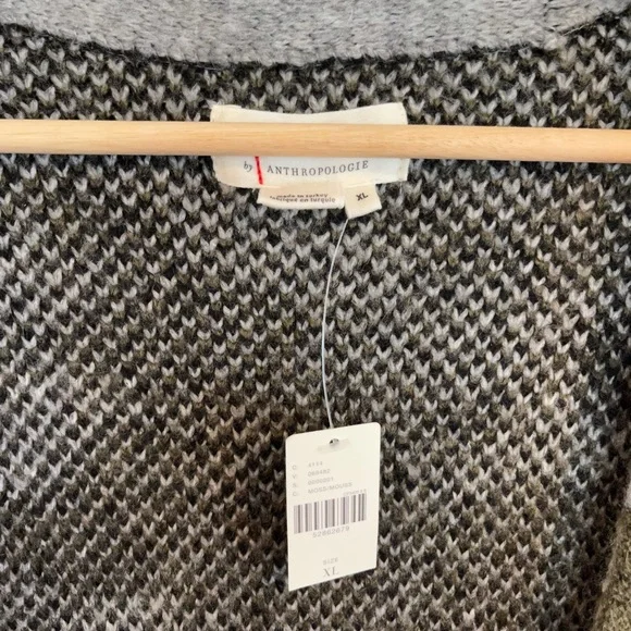 Anthropologie Green and Black Cardigan Sweater - Picture 4 of 9
